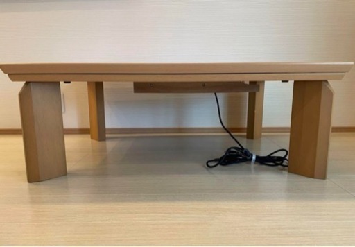  ニトリ　高さを変えられる  2way リビング   こたつ　テーブル　ナチュラル　長方形　120×80 継脚付き長方形リビングこたつ