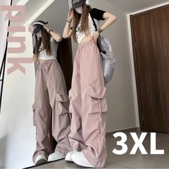カーゴパンツ　レディース　ピンク　カジュアル　ストリー　美脚　3XL の画像