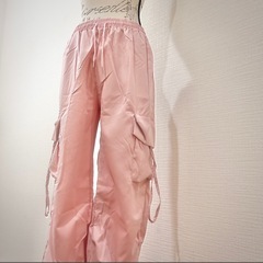 カーゴパンツ　レディース　ピンク　カジュアル　ストリー　美脚　3XL 