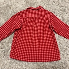 子供服 ミキハウス チェックシャツ レトロ 90cmの画像