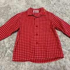 子供服 ミキハウス チェックシャツ レトロ 90cm