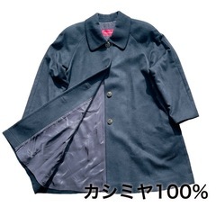【カシミヤ100】ロングコート レディース ブラック