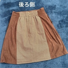【美品】NICE CLAUP 千鳥格子キュロットスカート ウエストゴム フリーの画像