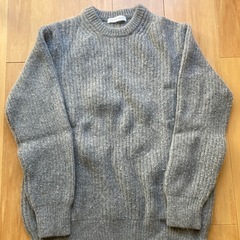 グレー ニット セーター Mサイズ ウール80%