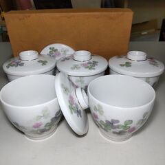 URARA YAMAKA 食器 5客セット 湯呑み蓋付き 茶碗蒸...