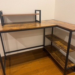 PCデスク　袖机　収納付き