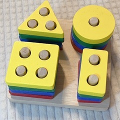 モンテッソーリ　棒さし　原色　木のおもちゃ　知育玩具