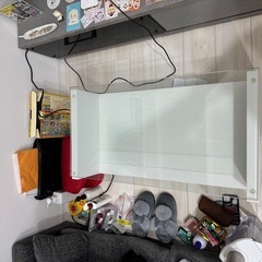 美品‼️ ガラステーブル　ホワイト　