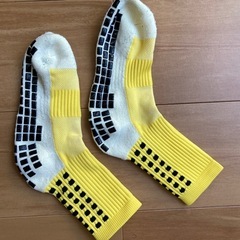 イエロー ブラック チェック柄 スポーツソックス