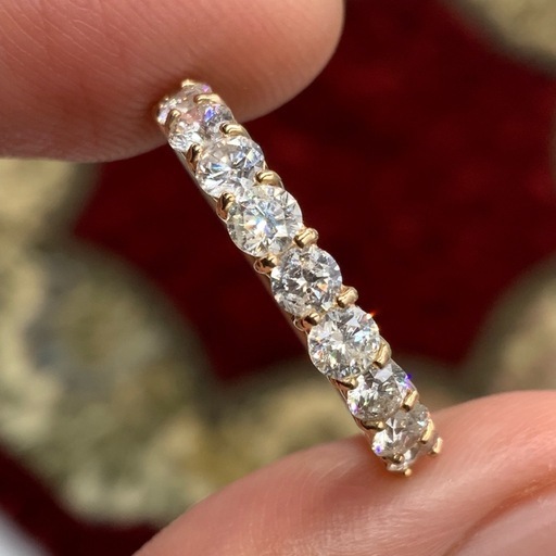 ハーフエタニティ　K18 3.4g 約11.5号　1ct