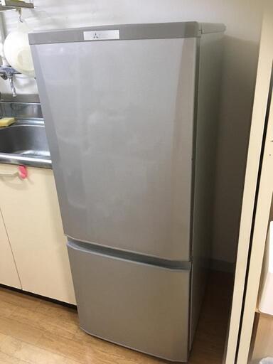 三菱冷蔵庫146L　グレー