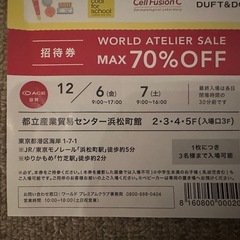 ※受渡確定【無料･転売不可(記載通り)】入場券(バーゲンセール)の画像