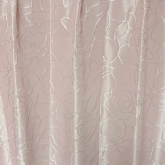 【受け渡し決定】ニトリ 花柄カーテン横100×縦135cm(片側) パステルピンク   4枚セットの画像