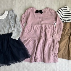 女の子　冬服　長袖　100 110 ワンピース　の画像