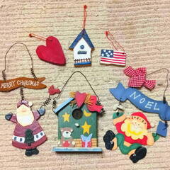 クリスマスオーナメント　6点セット】木製　