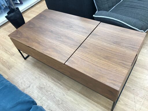 ★ジモティ割あり★ ニトリ 昇降センターテーブル ブラウン H39×W125×D60 クリーニング済み KJ7165
