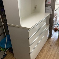 ニトリ　ホワイト カップボード お値下げ！ニトリカップボード幅120 ホワイト