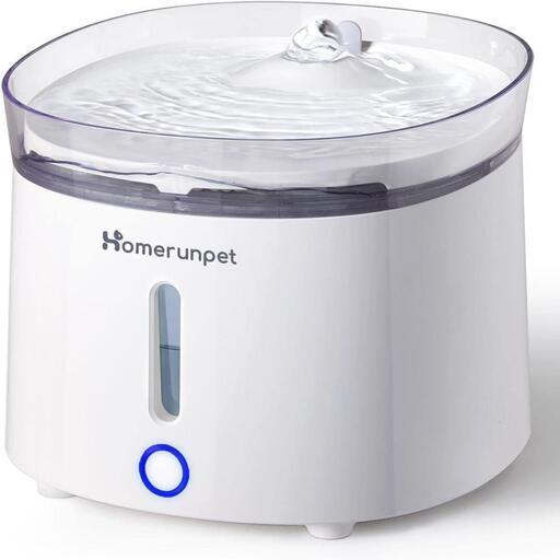 ☆★新品未使用★☆ Homerunpet スマートペット用自動給水器 ワイヤレスポンプ 大容量2L LEDライト 2つの給水モード コードレス 組み立て簡単 お手入れ簡単 フィルター付き 犬 猫 水飲み器 みずのみ