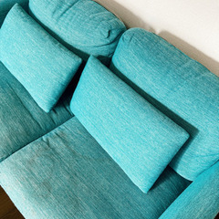 ソファ　水色の画像