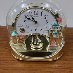 O2412-121 CITIZEN 置き時計 ヨットが回るリズム...