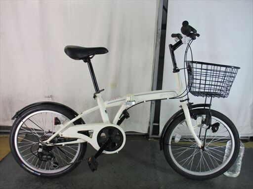 D922　★9800円★　折りたたみ中古自転車【20インチ　白 】