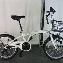 D922　★9800円★　折りたたみ中古自転車【20インチ　白 】 