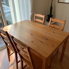 5,000円お値下げ‼️IKEA4人掛けダイニングセット