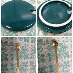 ● 緑 カップウォーマー/コーヒーカップヒーター/保温 コースター/USB 給電式/マグカップ 定温機能 セラミックマグ セット 動作確認済 中古 ③の画像