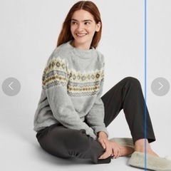 ユニクロ　フリースセット　ジオフェアアイル　パジャマ　長袖　サイズ: Sの画像