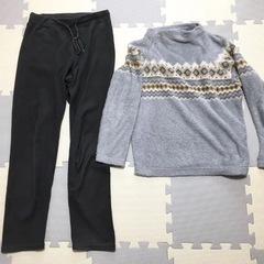 ユニクロ　フリースセット　ジオフェアアイル　パジャマ　長袖　サイズ: Sの画像