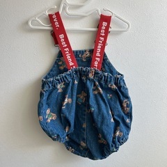 futafuta サロペット　クマ　バースデイ　70 サスペンダー　ベビー服の画像