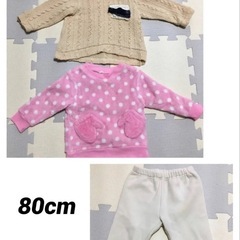 薄手Tシャツ　長袖　ユニクロ　フリースレギンスパンツ　80 cm