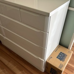 超美品　ニトリ 収納タンス チェスト　白の画像