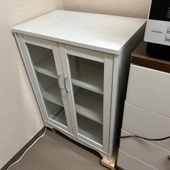 （お譲りする方が決まりました）コーナン　キャビネット（食器棚）ホワイト