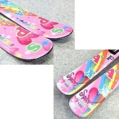 ② KAZAMA 126cm ジュニアスキー SPAX-J ROCKER チロリアビンディング付き板 カービング カザマ ピンク 札幌市 屯田店の画像