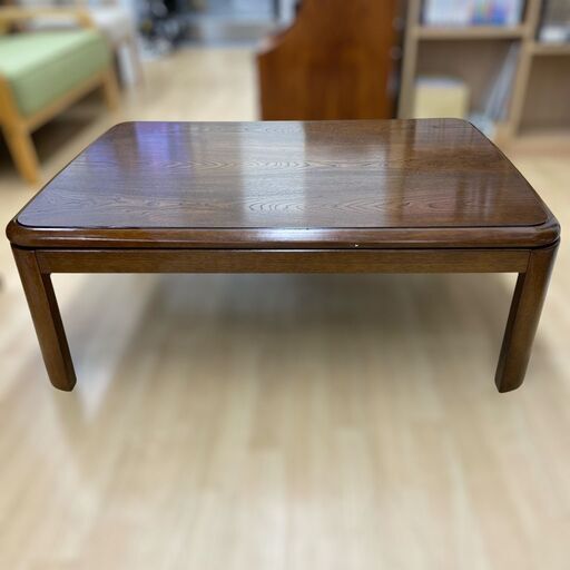 【レガストック川崎本店】National ナショナル 家具調こたつ DK-S11CT5-T 天然木 ダークブラウン 縦75×横104×高さ36.8cm 98年製