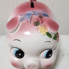レトロぶた貯金箱の画像