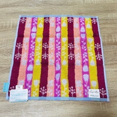【新品タグ付き】 ハンドタオル 花柄 kiyorajka 抗菌防臭 部屋干し可の画像