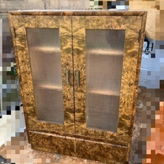 レトロ★ガラス扉棚
