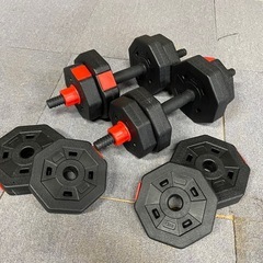 ダンベル　10キロ×2 筋トレ器具　可変式　ダンベル2個セット