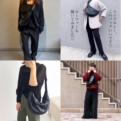 UNIQLO　レザータッチラウンドショルダーバッグの画像