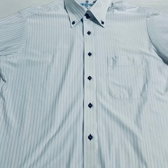 【はるやま・i-shirt】メンズ　半袖　ワイシャツ襟付き　ポロシャツ　Lサイズの画像