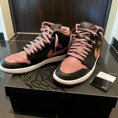 美品Nike Air Jordan 1 Mid SE Black/Sky28.5cm 正規品