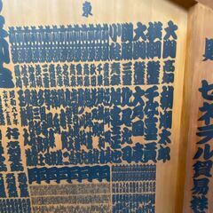 □□大相撲番付表 木製衝立 昭和60年11月 千代の富士 巨大 200cm