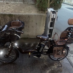 3人乗り 電動アシスト自転車 ブラウン YAMAHA ヤマハ P...