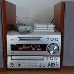 値下げ　 ONKYO CD/MDコンポ　リモコン　生MDディスク付き　