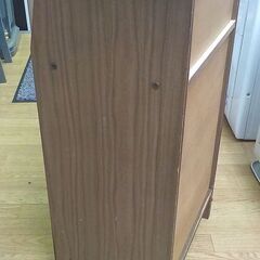 昭和レトロ 電話台 高74㎝ 扉付き ブラウン系 FAX台 TEL テレフォンスタンド ミニキャビネット 西岡店の画像