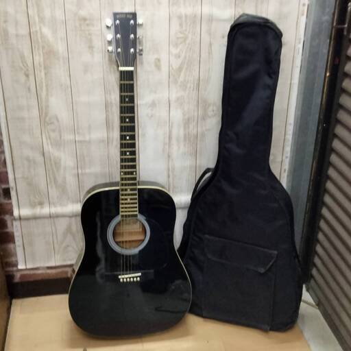 HONEY BEE アコースティックギター フォークギター アコギ W-15 BK 弦楽器 ケース付 良品
