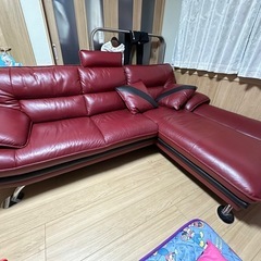 左カウチ✨コーナーソファロゾ4 ✨本革✨購入価格20万【引き取りに来れる方】の画像