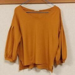 GU イエロー シャツ 七分袖 M 
